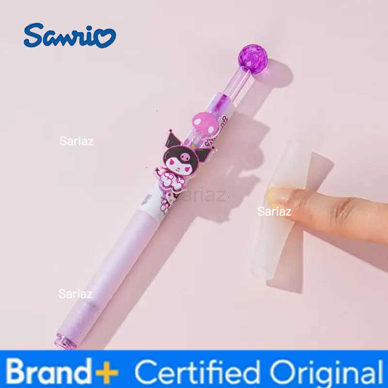 Sanrio New Style Hello Kitty KUROMI Cinnamoroll Extended Sheath Press Neutral Pen Cartoon Brush Question Pen Water-based Pen H251231