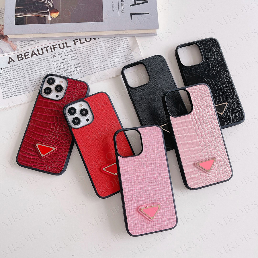 Designer Tri-angle Leather Phone Case for iPhone 17 Air 16 15 Plus 14 13 Mini 12 11 Pro Max Luxury Bumper Shell Cover Samsung S26 S25 Galaxy S24 S23 S22 S21 S20 Ultra Note 20