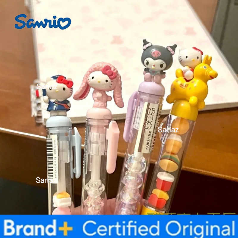 Sanrio Hello Kitty Kuromi Beaded Gel Pen My Melody Clothing Modeling 05Mm Black Ink Press Pen Students Friend Christmas Gifts H251231