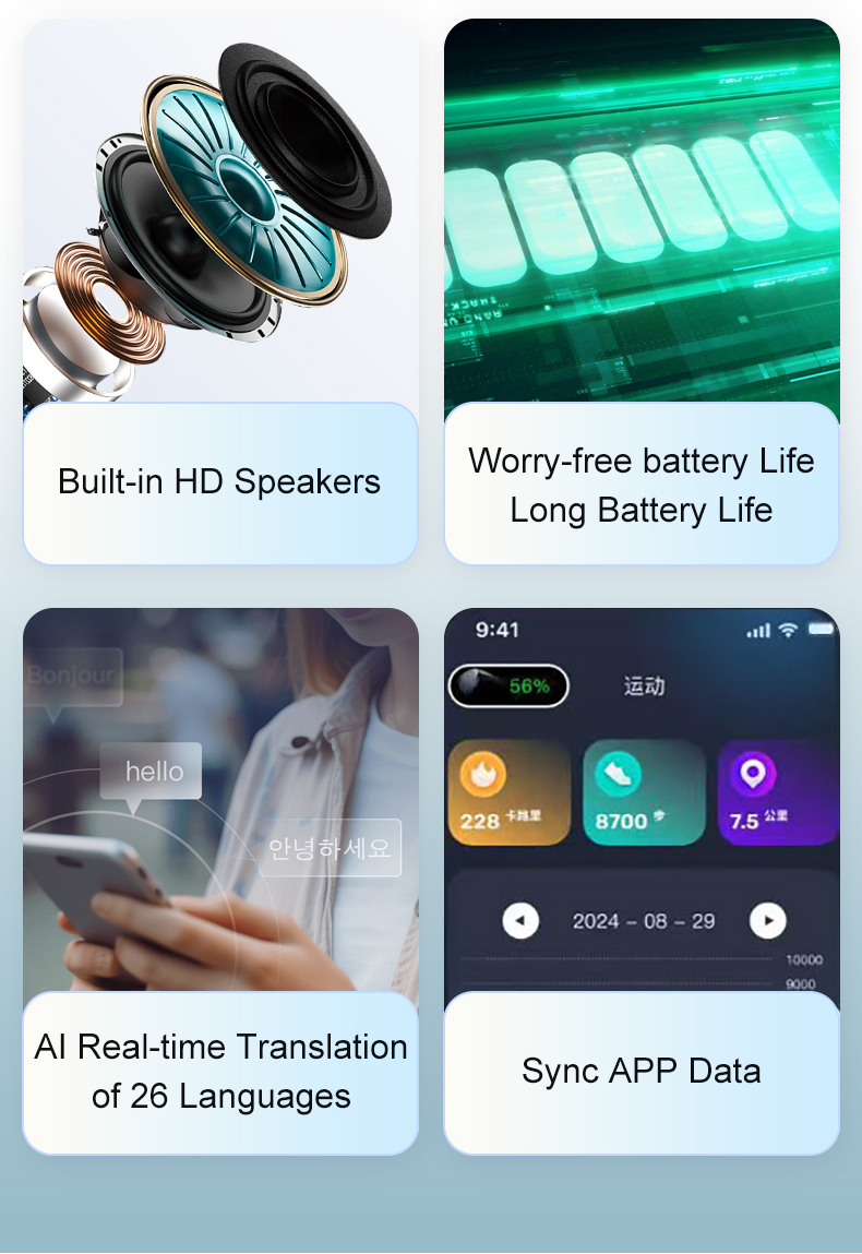 YP-11 AI Smart Glasses with 8MP HD Camera, Voice Call, Real-time Translation, Music Playback, Bluetooth 5.0, Orange Frame, for Cycling, Travel, Everyd