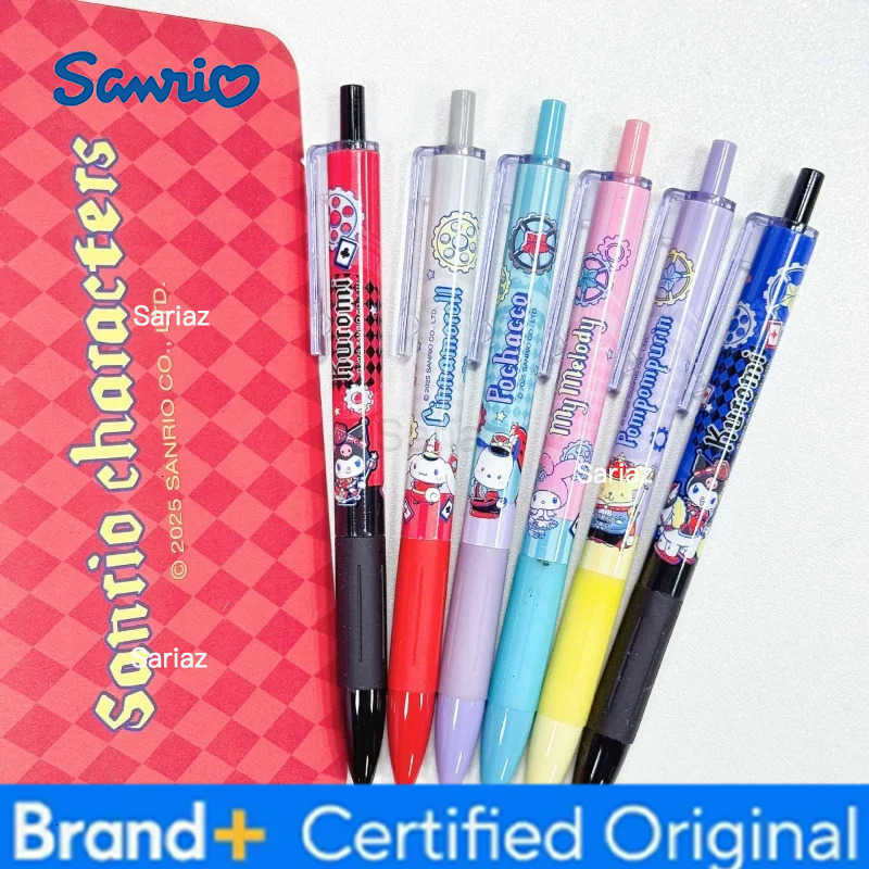Sanrio 12pcs/lot Kuromi Melody Cinnamoroll Press Gel Pen Cute 05mm Black Ink Neutral Pens Promotional Gift Office School Supply H251231