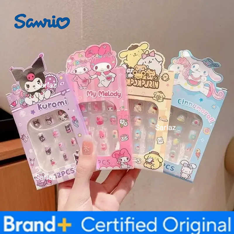 Sanrio Cartoon cartoon characters Kulomi Melody My melody Childrens nails Girls Manicure Three-dimensional wear Cartoon Cute Patch H251231