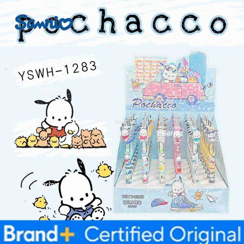 Sanrio 6/36pcs Pochacco Patch Gel Pen Cartoon Cute Pochacco Press Neutral Pen Writing Pen Student Stationery H251231