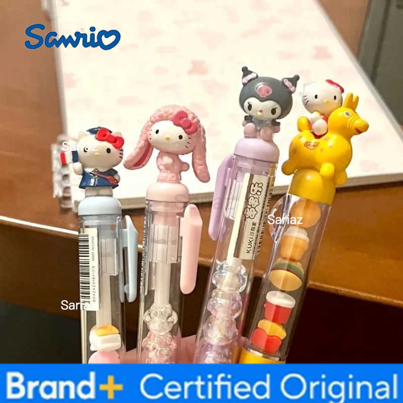 Sanrio Hello Kitty Kuromi Beaded Gel Pen My Melody Clothing Modeling 05Mm Black Ink Press Pen Students Friend Christmas Gifts H251231