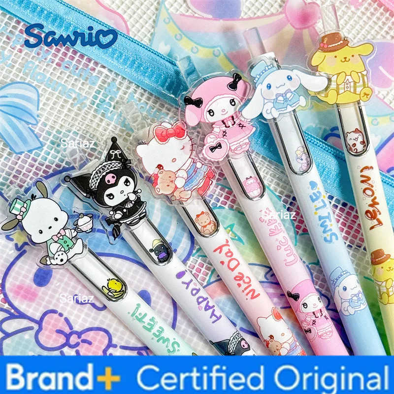 Sanrio 20pcs/lot Kuromi Melody Kitty Press Gel Pen Cute 05mm Black Ink Neutral Pens Promotional Gift Office School Supplies H251231