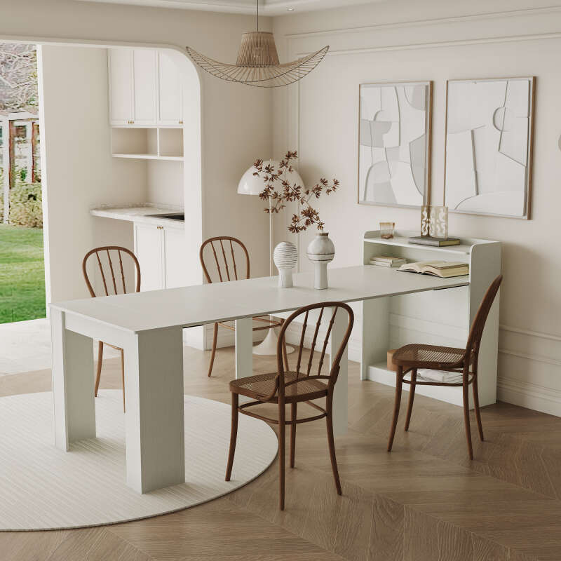 Modern Extendable Dining Table with Storage 9020 2004