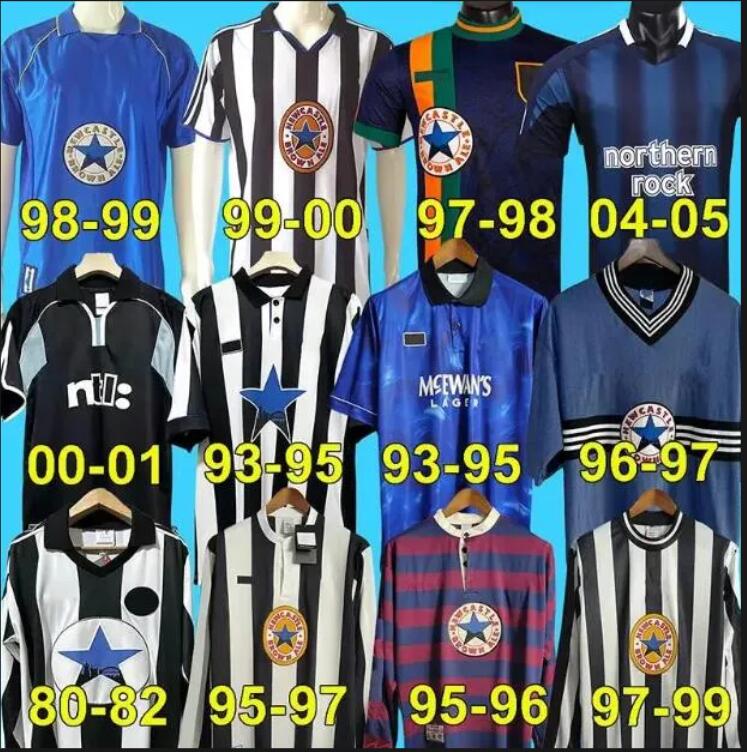 New castleS 95 96 97 99 2000 01 03 04 SHEARER Retro SOCCER jerseys HAMANN SHEARER PINAS 1993 1980 82 05 2006 UNITED OWEN classic FOOTBALL SHIRTS Ginola long sleeves6