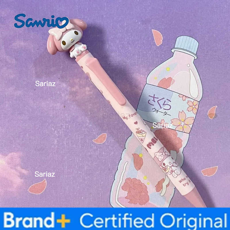 Sanrio Original Cinnamorol Doll Head Rotable Ballpoint Pen Quick Drying Black 05Mm The Ballpoint Pen Learning Stationery Gifts H251231