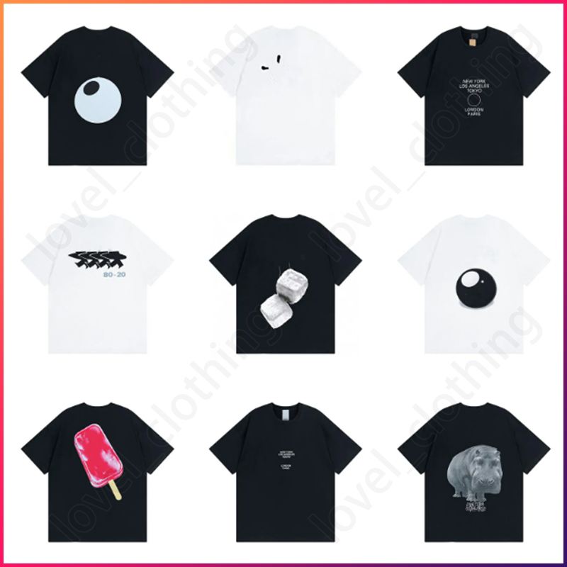 Stussylys Shirt Classic Letter Print Designer Stussyd T Shirt Letter Print Graphic Black 8Ball Tee Vintage Hip Hop Loose Short Sleeve Tops Men Stushirts Tshirts 5a6s