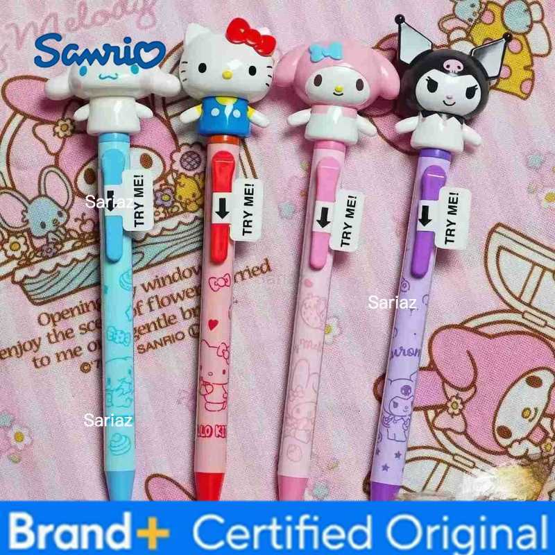 Sanrio Hellokitty KT Cat Melody Kuromi Yugui Dog Doll Arm Mobile Ballpoint Pen Cartoon Pen Gifts Christmas School Students H251231