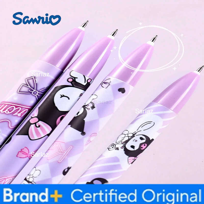 Sanrio 5pcs/set Series 055mm Kuromi Cinnamoroll Melody Kawaii Press Neutral Pen Box Cartoon Cute Y2k Pochacco Press Pen H251231