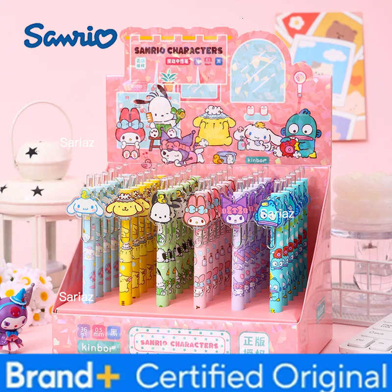 Sanrio 36pcs New Family Acrylic Patch Press Pen High Appearance St Press Neutral Pen Quick Drying Student Specific Wholesale H251231