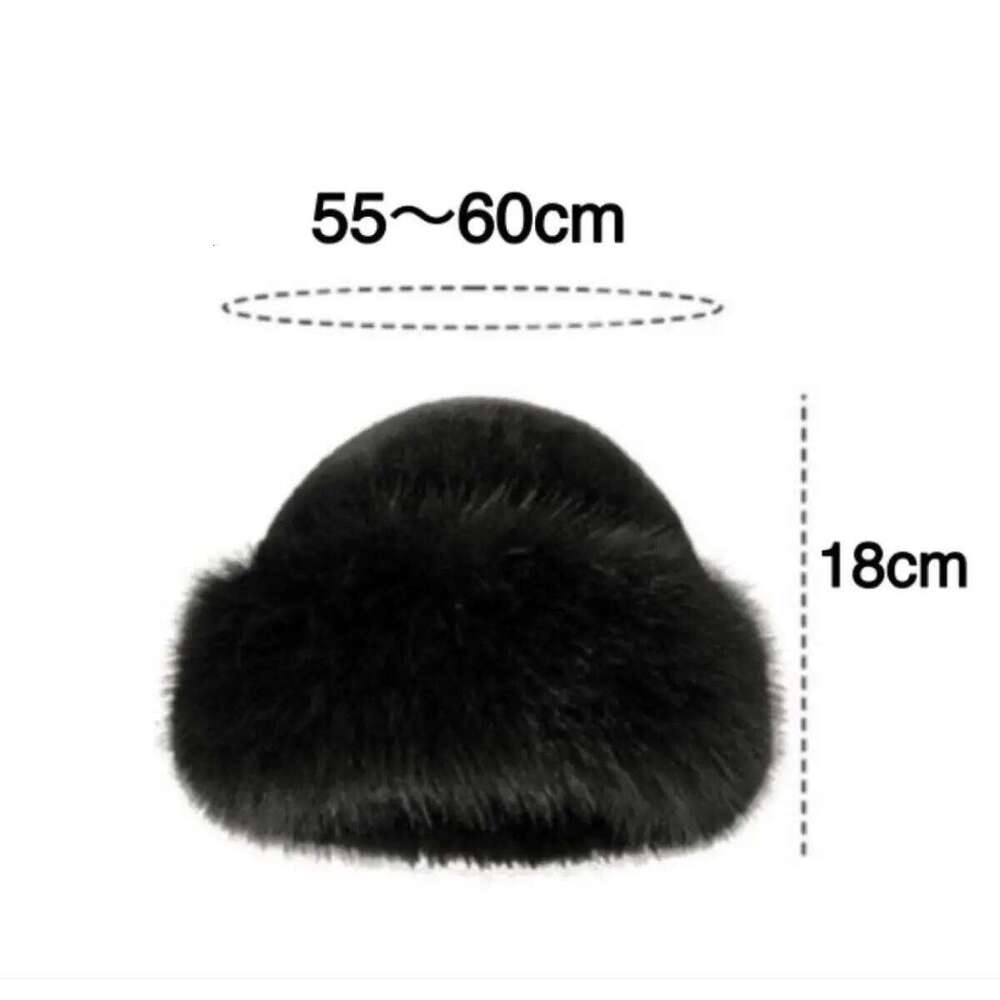2pcs Faux Fur Mongolian With Thick Fleece Lining, Soft Warm Winter Plush Hat For Women 25T1231