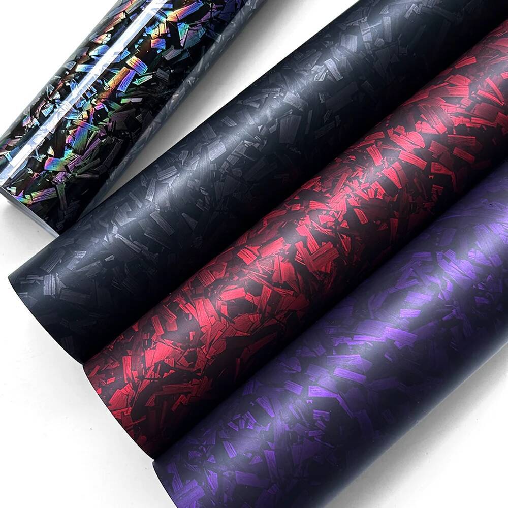 Bestseller Matte Black Red purple Forged Carbon Fiber Wrap Films Sticker on the Hood Adhesive Vinyl for Car Stickers Motorcycle Decal ddmycat