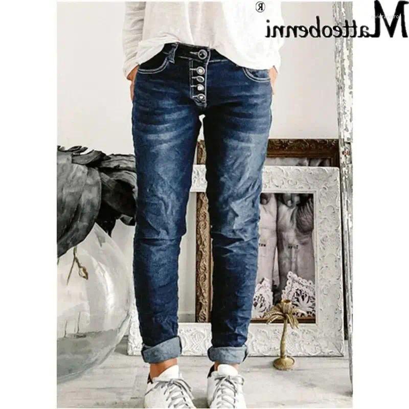 Women's Jeans Breasted For Women 2025 Mom High Waist Blue Loose Washed Fashion Straight Denim Pants Vintage Streetwear Z260313