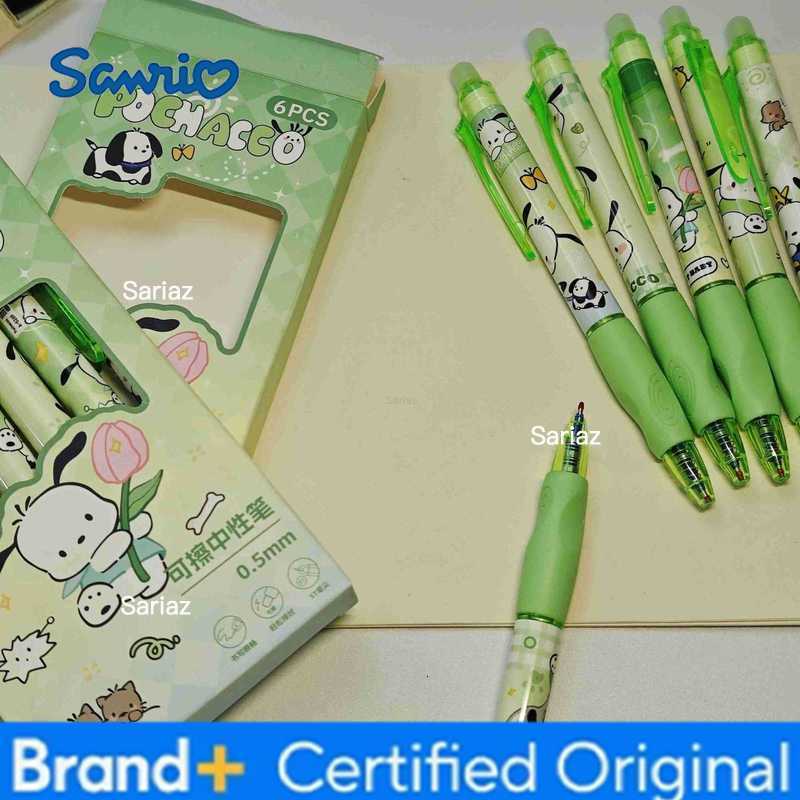 Sanrio Gel Pens 6 Pcs/Set Global Limited Edition Wipe Gel Pen High Quality ST Black 05mm Stationery School Office Supplies H251231
