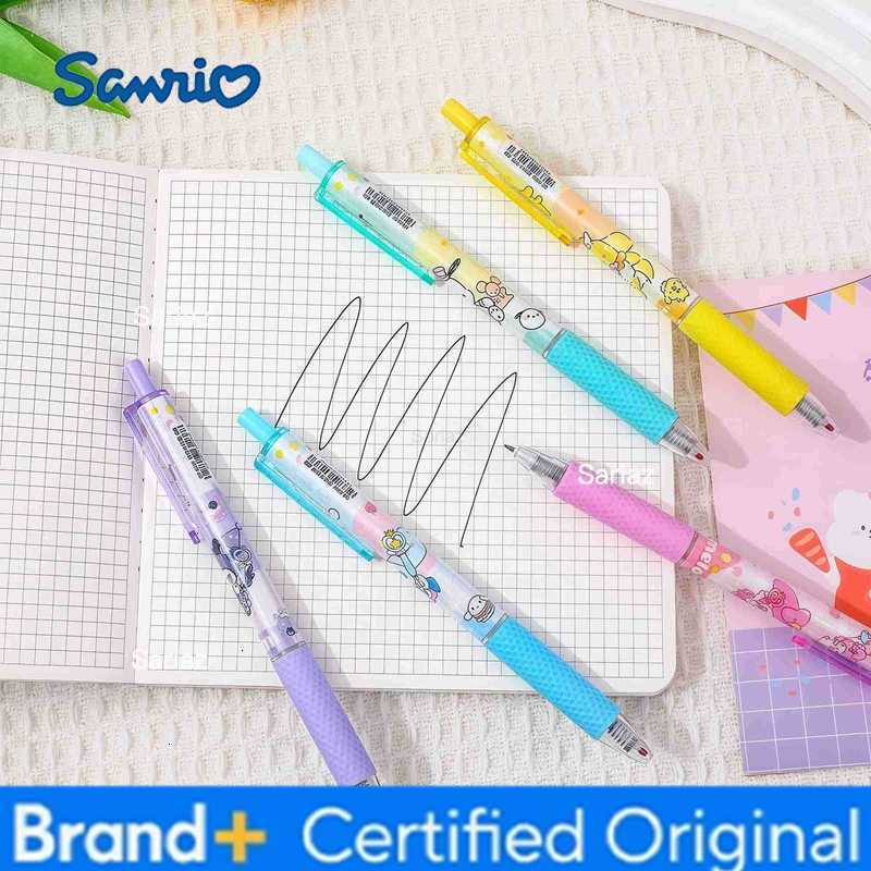 Sanrio 5pcs New Series Limited Gel Pen Cartoon Quick-drying Pen Black 05mm Student Stationery Office Supplies H251231