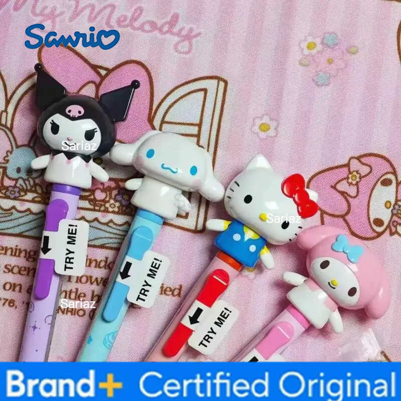 Sanrio Hello Kitty Cheer Up Pen Kuromi Gel Pen Cinnamoroll Melody Swinging Arm Fun Pen Speed Drying Student Office Stationery H2512311
