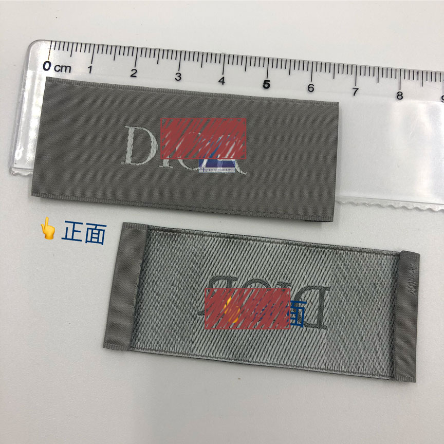5pcs D Brand luxury designer Woven Clothing Label Size Care labels Wash labels Neck label Print Satin Woven label Part-1