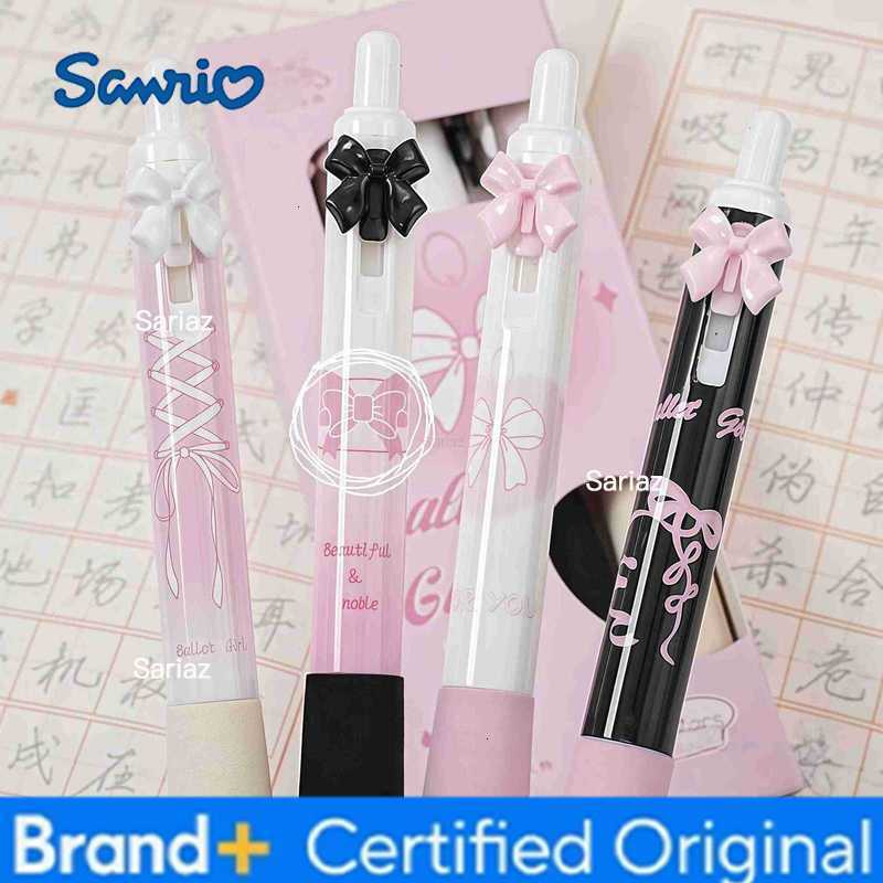 Sanrio Lucky Bow Retractable Gel Pen - Cute Charming Ballet Style High-Quality Neutral Pen Black White Ballet-Themed Pen for S H251231