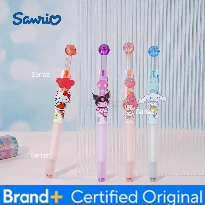 Sanrio New Style Hello Kitty KUROMI Cinnamoroll Extended Sheath Press Neutral Pen Cartoon Brush Question Pen Water-based Pen H251231