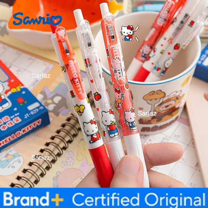 Sanrio Hello Kitty Gel Pens Set Black Refill Gel Pen Bullet Tip 05mm School Office Supplies Stationery Accessories Stationery H251231