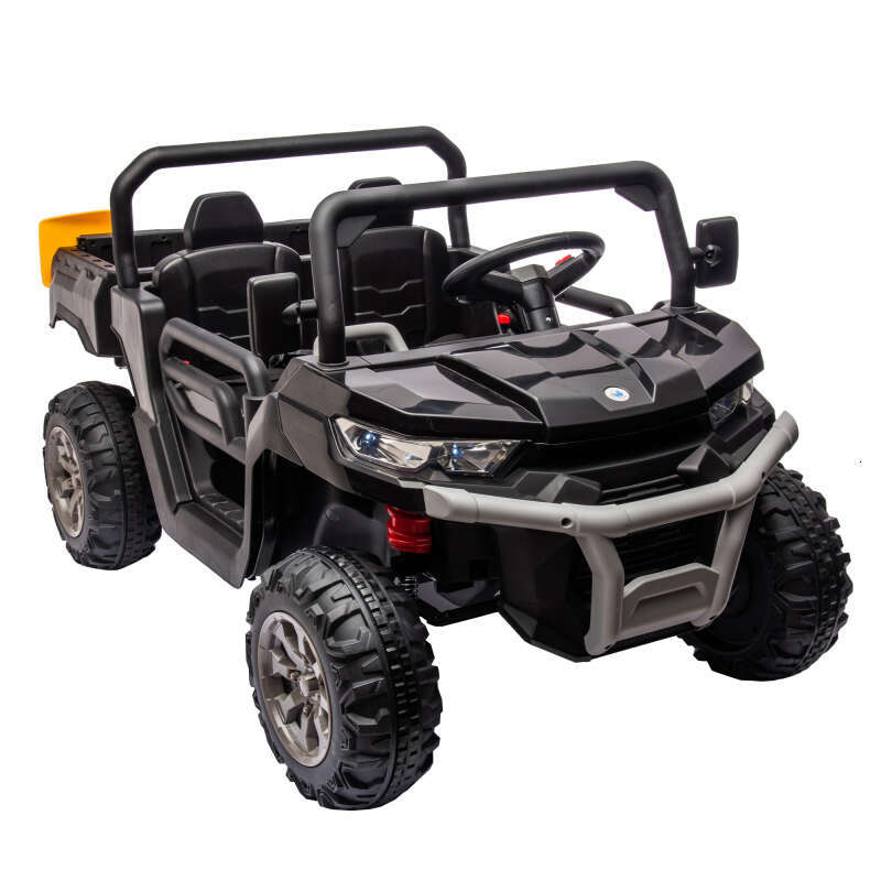 24V 2 Seater UTV 2x200W Motor Truck Dump Bed/Shovel Ride On Car Remote Control Electric Vehicle with Non-slip tyre for Boys Girls