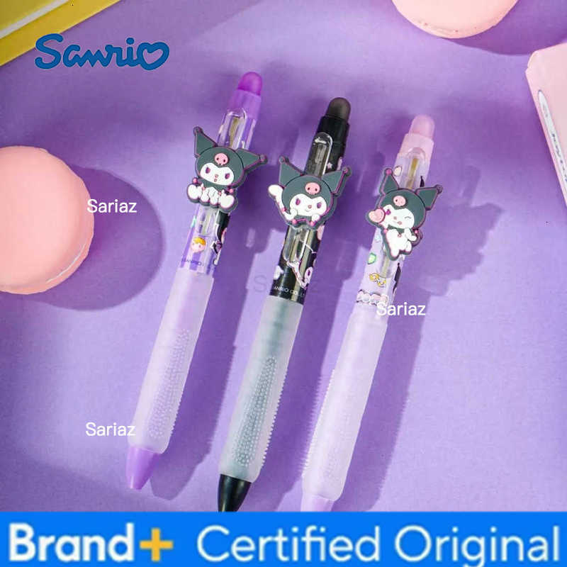 Sanrio Genuine Kuromi Melody 05Mm Blue Erasable Gel Pen Cute Cartoon Stationery Ballpoint Pen Teacher Office Supplies Girl Gift H251231