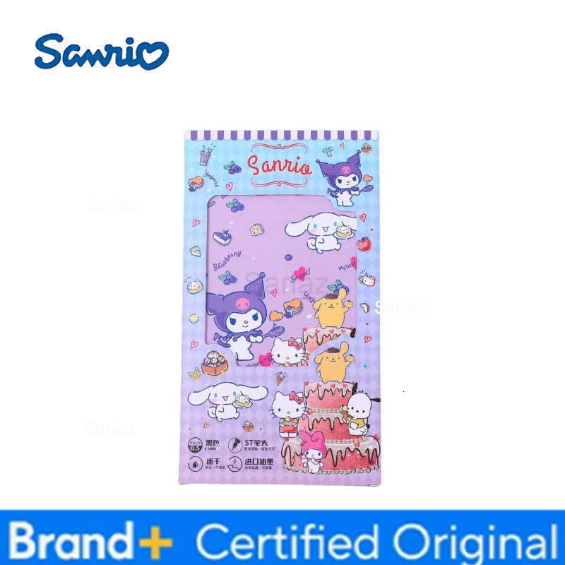 Sanrio 36pcs/lot Kuromi Melody Cinnamoroll Kitty Gel Pen Cute PomPomPurin 05mm Black Ink Press Signature Pens School Supplies H251231