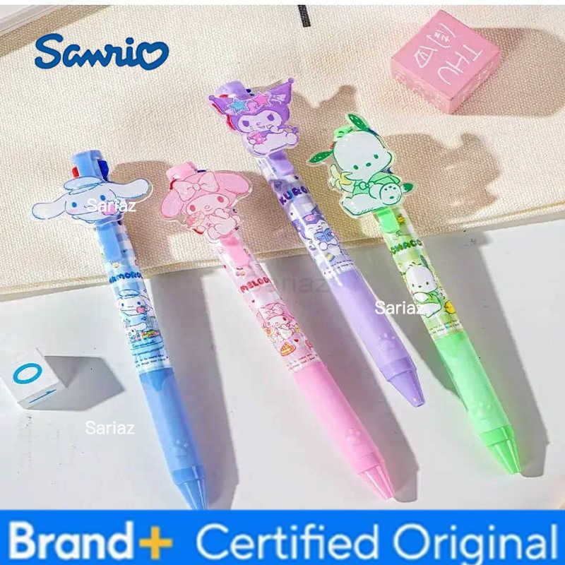 Sanrio cartoon My melody kuromi Cinnamoroll Pochacco anime gel pen 05mm click pen black blue red three-color pen cute gift new H251231