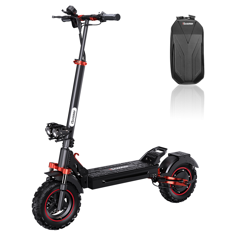 iScooter iX5S Electric Scooter, 28/38 MPH Speed E Scooter 40/43/50 Miles Long Range 10/11/12" Offroad Pneumatic Tire Scooter for Adults Double Br