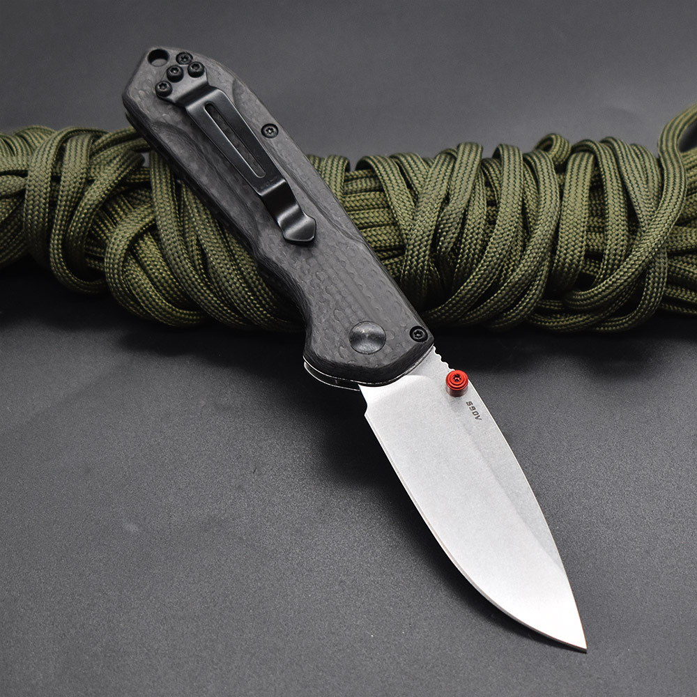 couteau JUFULE Best pocket Foam fixed blade knife Mini Freek 565 Ball Bearings Mark S90V Blade Carbon Fiber Outdoor Camping Hunting Pocket EDC Tool Fo - view 3