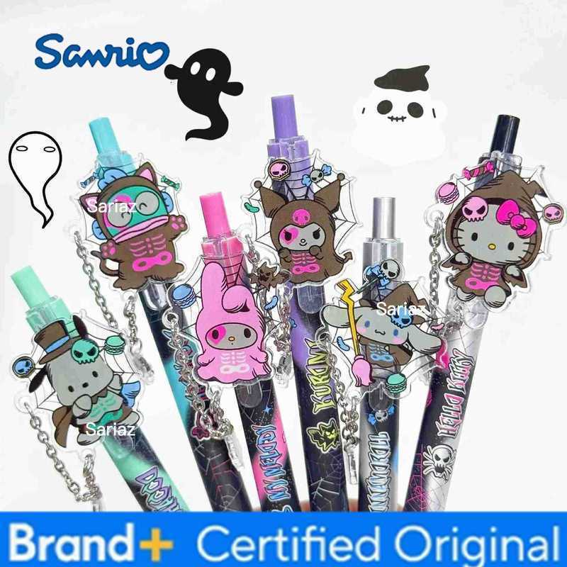 Sanrio 12pcs Kitty Hangyodon Kuromi Melody Press Gel Pen Cute 05mm Black Ink Neutral Pen Student Stationery ChildrenS Gifts H251231
