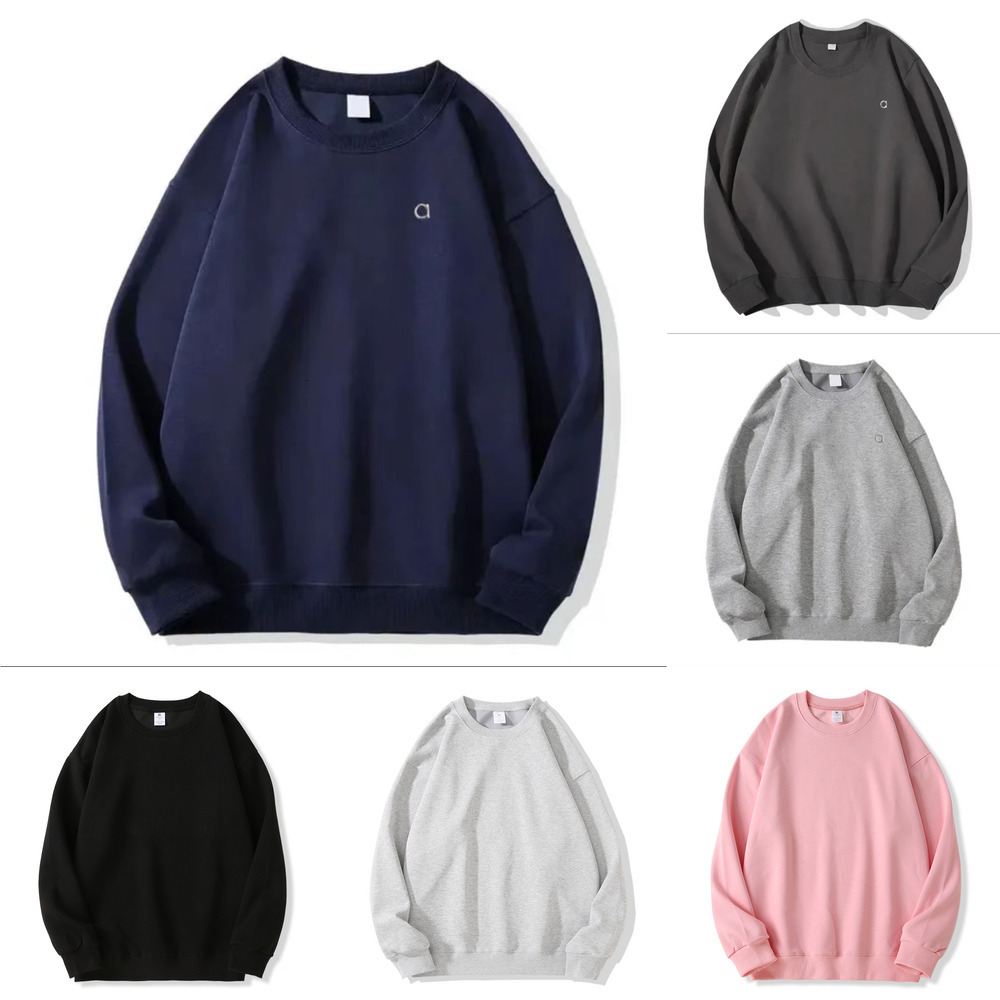 Women Hoodies Yoga Outfit Perfectly Oversized Shirts Sweater Short Crop Top Fitness Workout Crew Neck Blouse Gym Ladies Womens Shorts Sleeves Alosportsalo2