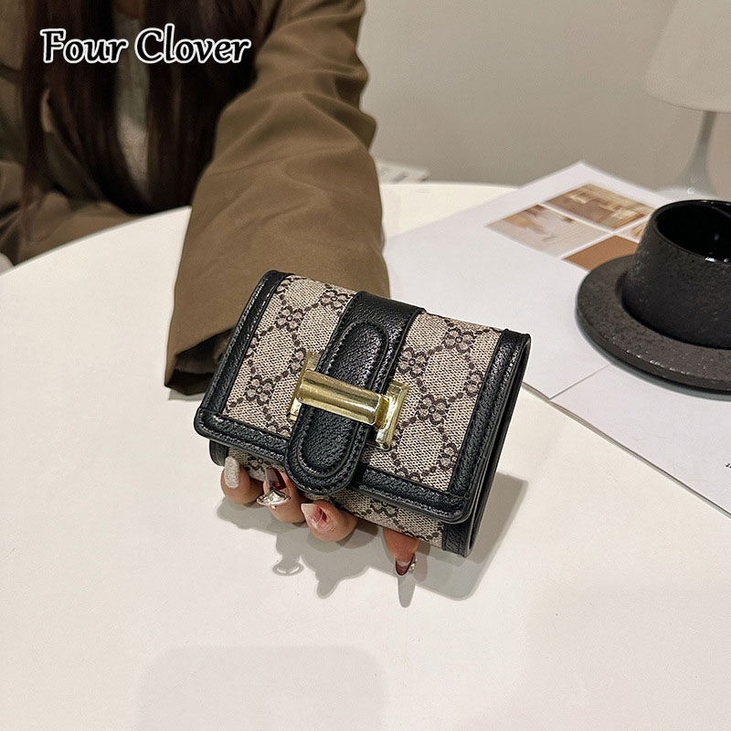 Ladies long wallet, Large capacity multi-card wallet, Classic short wallet, Multifunctional coin purse, Luxury short printed credit card holder, Men&#