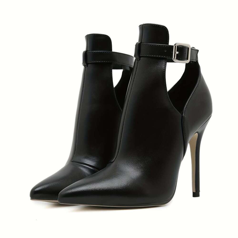 Designer Pleated Women Short Boots Fashion Elegant Pointed Toe Shoes Thin High Heels Ladies Knight Mid Calf Booties With Box MOJIDASHU