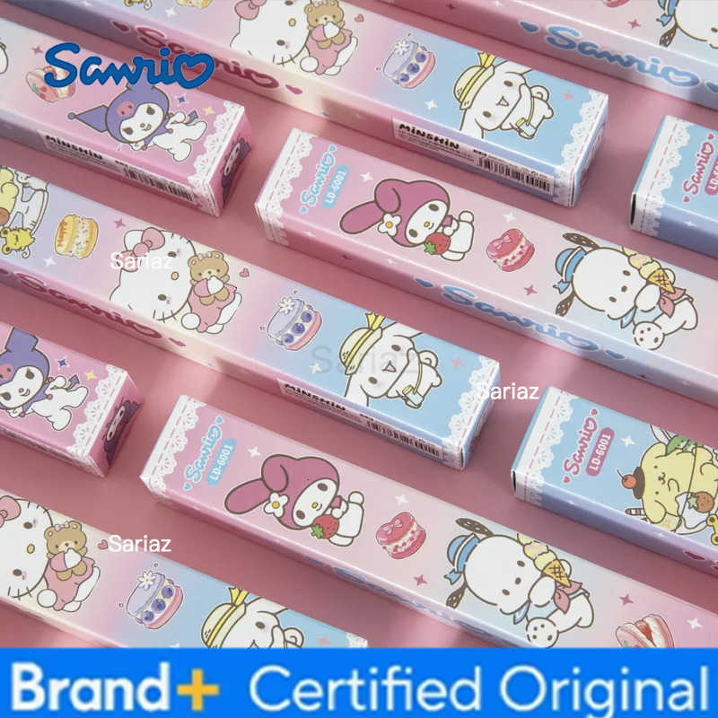 Sanrio 24pcs/lot Kawaii Press Gel Pens For Writing Cute Cinnamoroll 05mm Black Ink Neutral Pen Kuromi Office School Supply H251231
