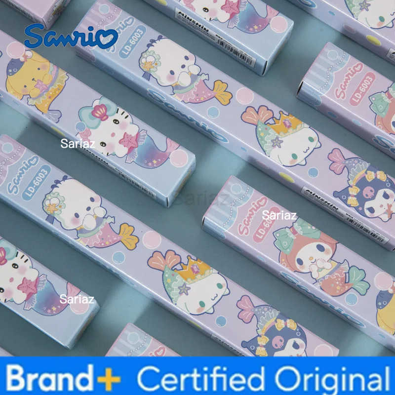 Sanrio 24pcs/lot Mermaid Press Gel Pens For Writing Cute Kitty 05mm Black Ink Neutral Pen Kuromi Office School Supply H251231