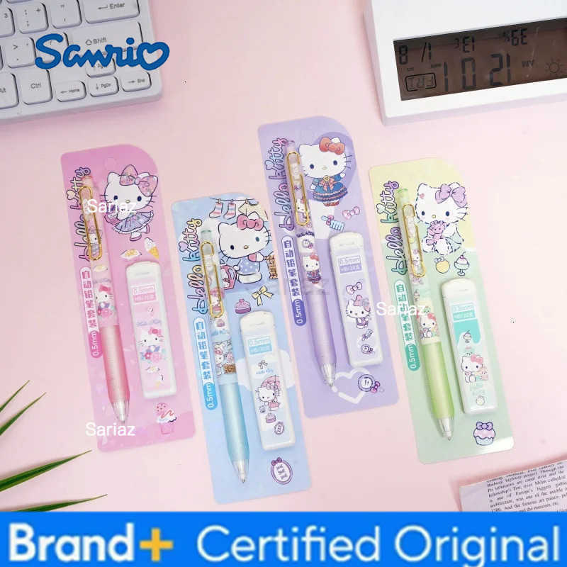 Sanrio 24set/lot Kawaii Kitty Mechanical Pencil Set Cute 05mm Drawing Writing Automatic Pen School Office Supplies H251231