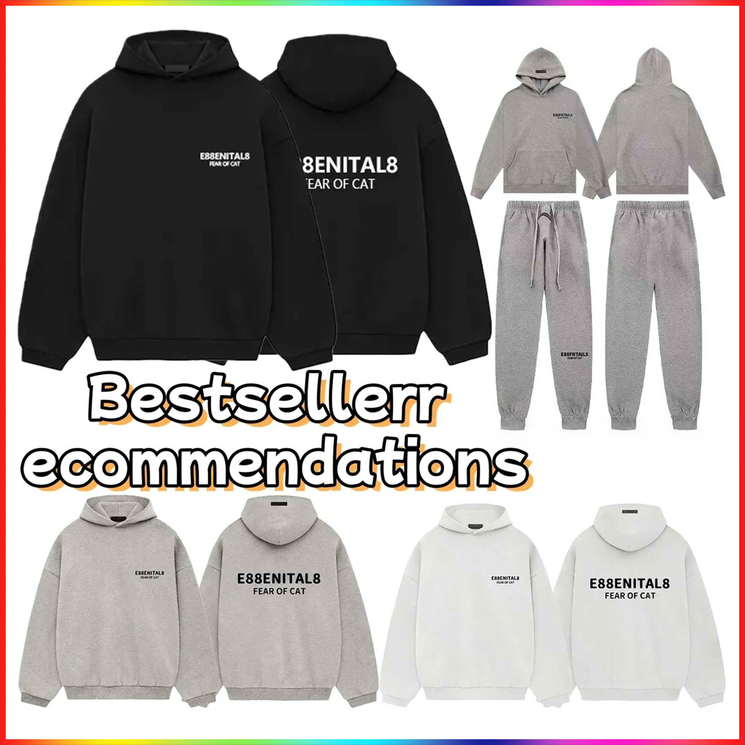 5A mens designer hoodie Women Winter Warm clothing shorts 3D Silicon Reflective Letter polo tracksuit street fashion loose designer t shirt hoodie men sweatpants