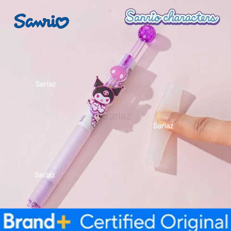 Sanrio New Diamond Press Gel Pen Hello Kitty Melody Kuromi Cartoon Student Quick-drying Smooth Writing Pen Gel Pens Stationery H251231
