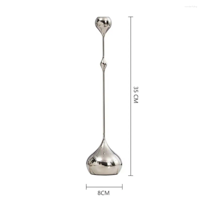 Candle Holders 1/3pcs Silver Gold Black Tabletop Romantic Art Table Decoration Wedding Pography Props Metal H260310