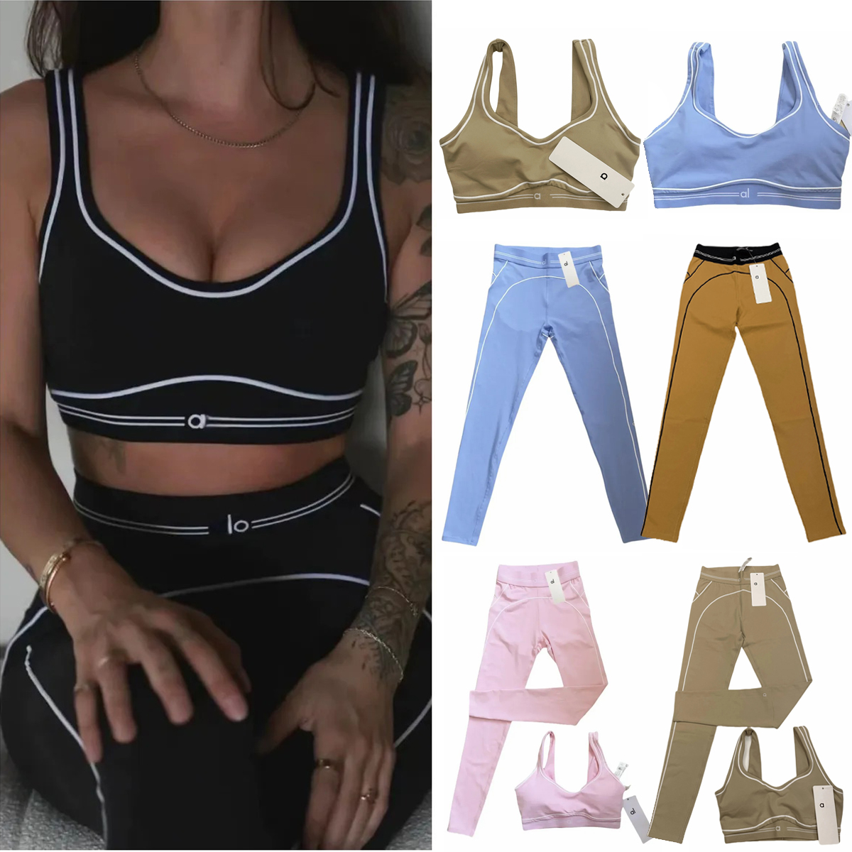 Designer Clothing Women Yoga Set Heart Throb Bra Leggings Yoga women Sets Gym Short Sports Outfit Pants Shaping Waist Fitness Jogging Sportswear Running