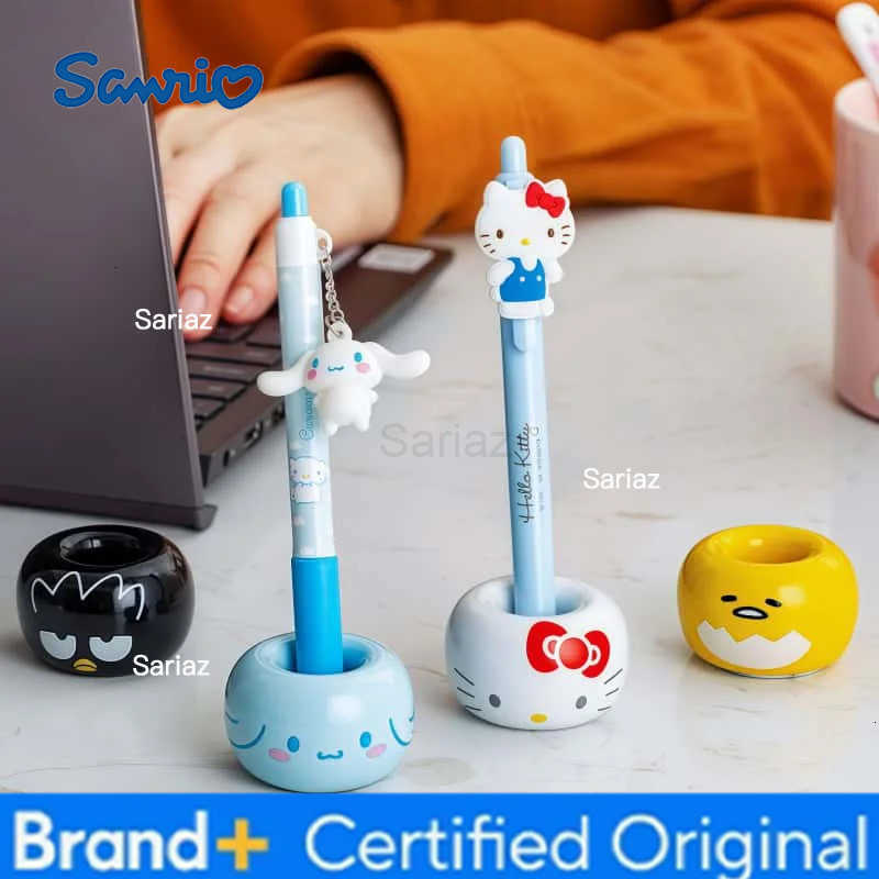 Sanrio HelloKitty Multifunctional Ornament Ceramic Stand Cinnamoroll Cartoon Cute Pen Stand Personality Mini Toothbrush Card Holder H251231