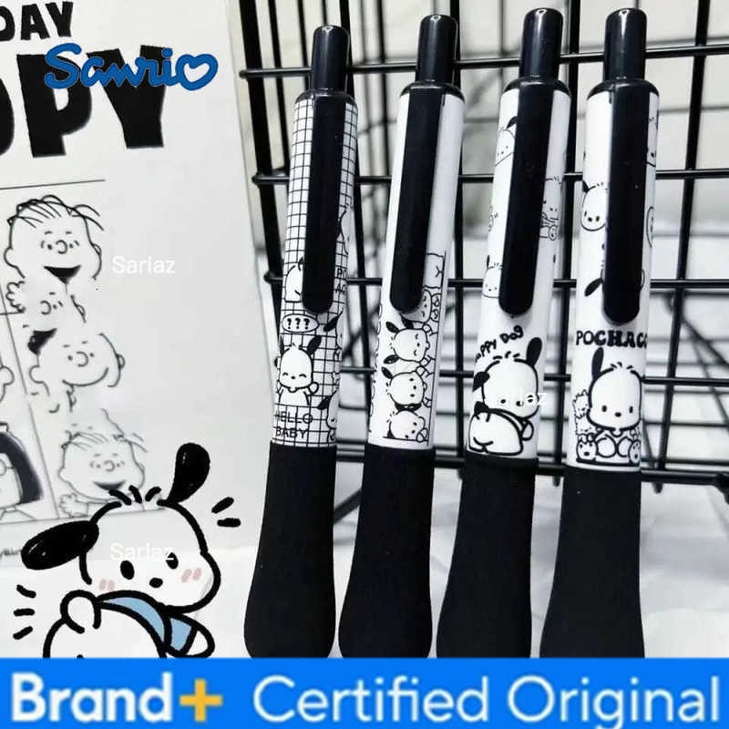Sanrio 4pcs Pochacco Gel Pen Set Cute Cartoon Press A Gel Pen Quick-drying 05 Ballpoint Pens Stationery Students Supplies H2512311