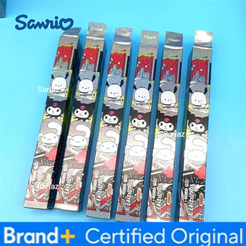 Sanrio 24pcs/lot Melody Cinnamoroll Hangyodon Press Gel Pen Cute 05mm Black Ink Press Signature Pens School Supplies H251231