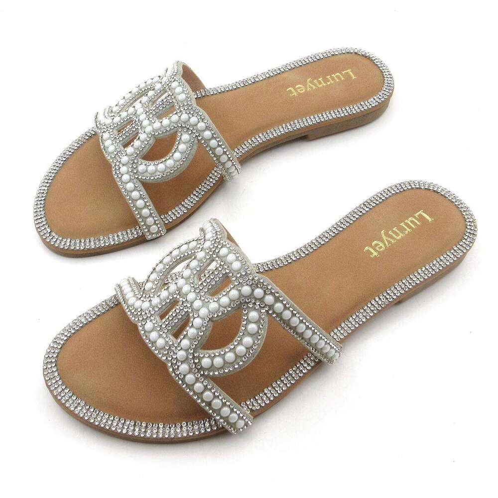 Lurnyet Women's Slide Sandals Decorative Pattern Strap Slippers (HONEY-151/HONEY-152/HONEY-153)