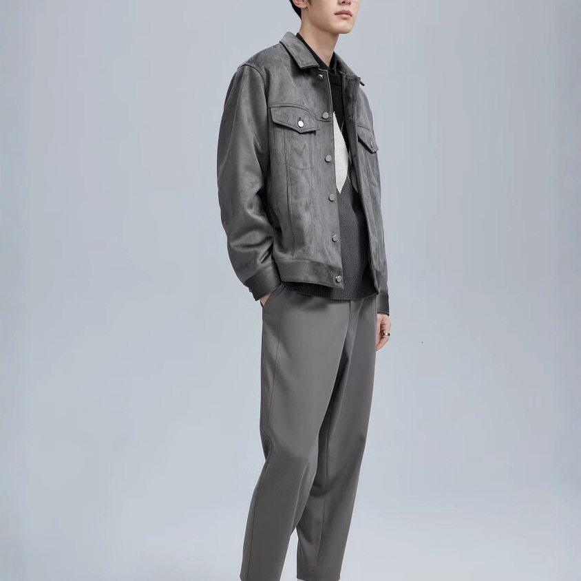 RARF Men 2024 Mens Spring and Autumn Suede Texture Effect Jacket Top 241009