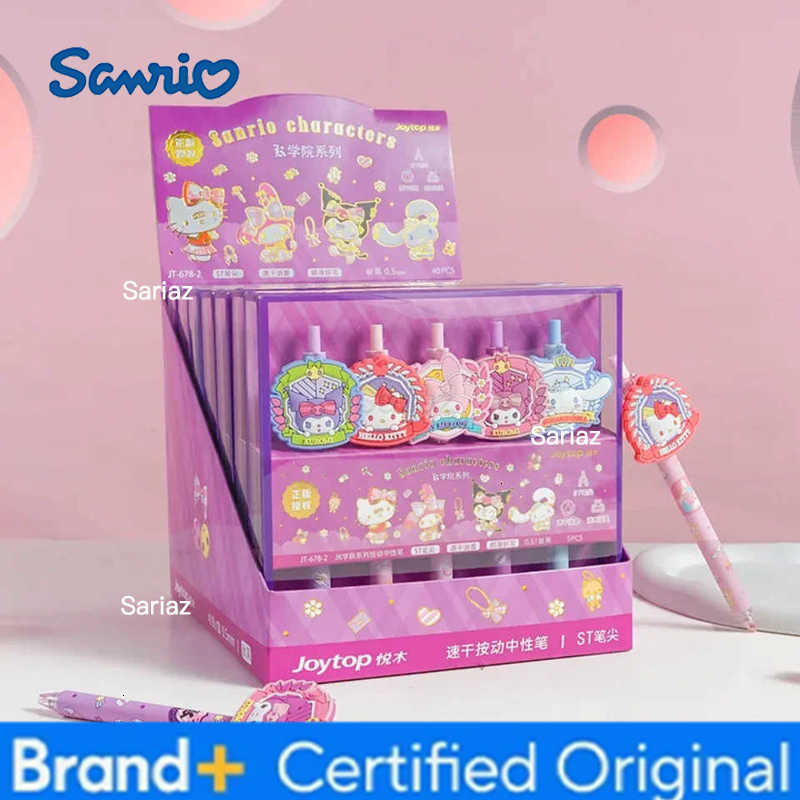 Sanrio 1/5pcs Gel Pens for Student Stationery Cartoon Hello Kitty Kuromi Cinnamoroll Melody Press Writing Pen School Supplies H251231