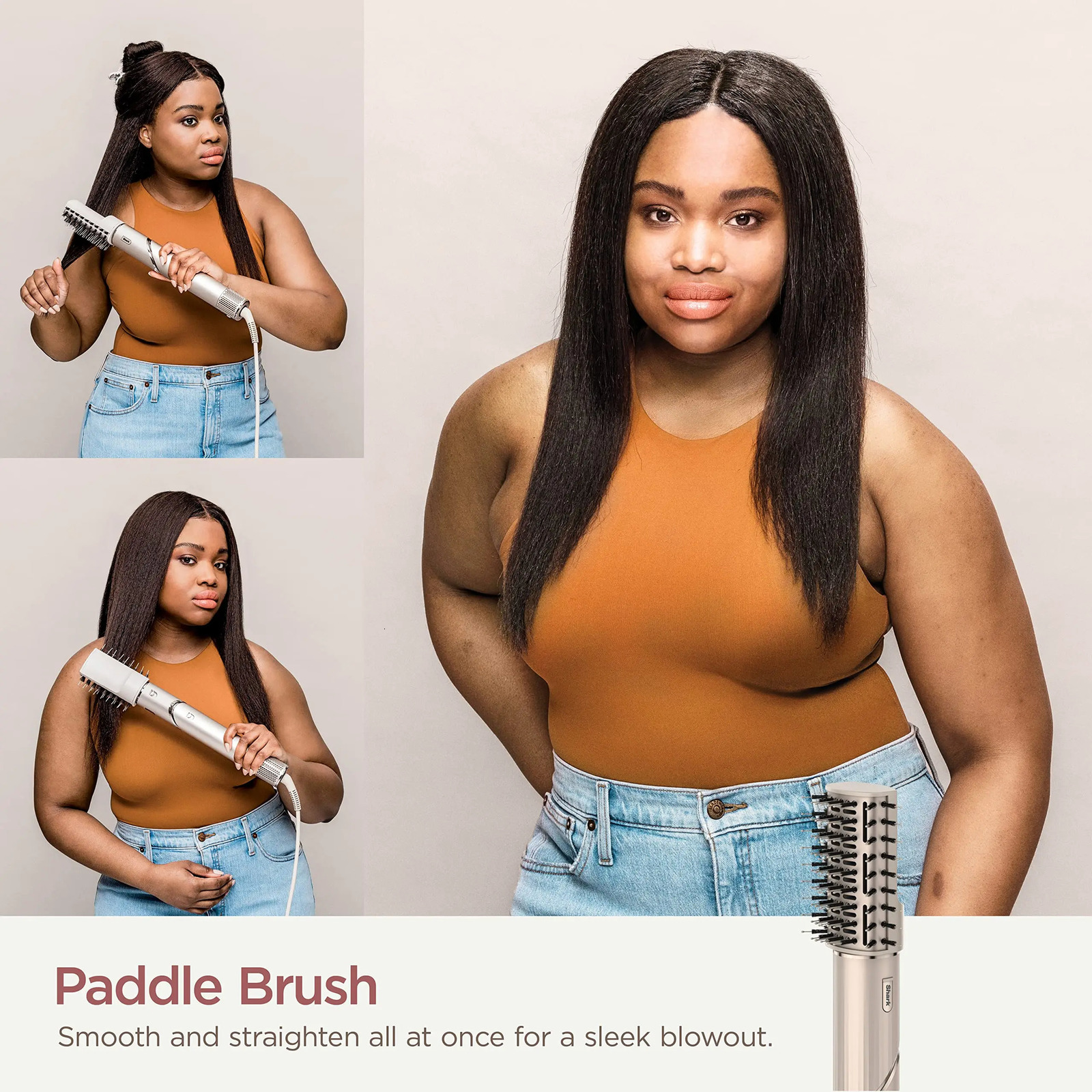 Shark HD430 5-in-1 Negative Ion Hair Dryer Salon Hair Curler Hair Straightener Comb Multifunctional Household Original Stone 251212ww